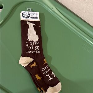Novelty 'I Like Big Mutts' Brown Dog Socks